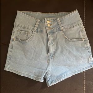 Shein shorts, medium, light was denim
